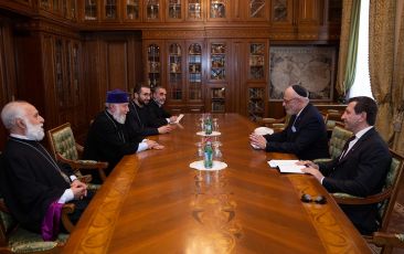 Ամենայն Հայոց Կաթողիկոսն ընդունեց ՀՀ-ում Իսրայելի նորանշանակ դեսպանին