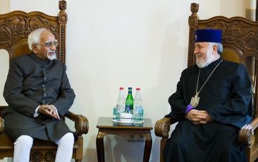 Catholicos of All Armenians Received the Vice-President of India