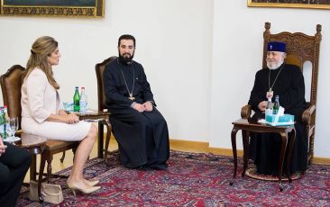 Catholicos of All Armenians Received HRH Princess Dina Mired of Jordan
