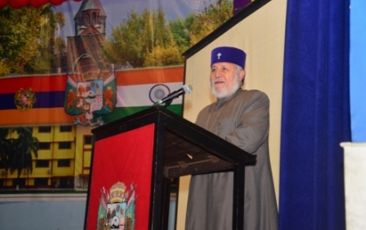 His Holiness Karekin II Visits Armenian College and Philanthropic Academy of Calcutta