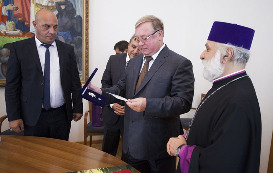 President of the Imperial Orthodox Palestine Society Visits Mother See