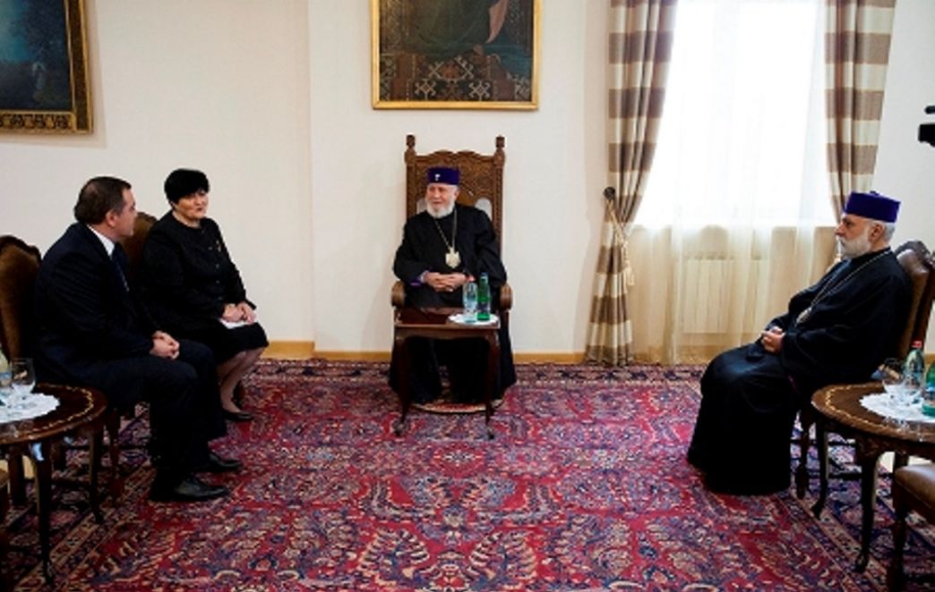 Catholicos of All Armenians Received Ambassador of Georgia