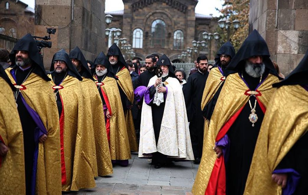 Holy Lance ‘Geghard’ Brought to the Mother Cathedral of Holy Etchmiadzin for the Feast of St. Thaddeus and St. Bartholomew