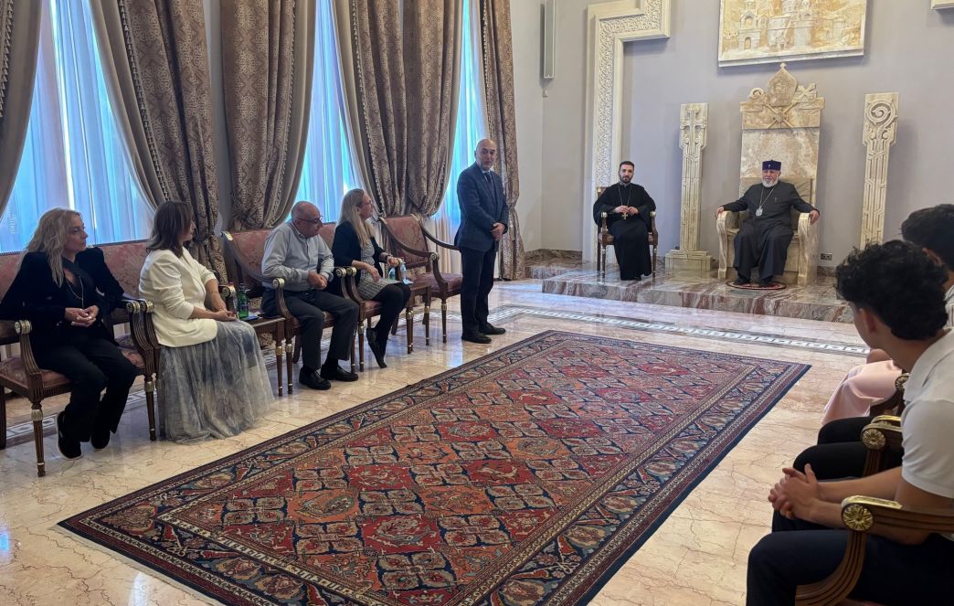 Catholicos of All Armenians Welcomes Students from Michigan’s AGBU Manoogian High School