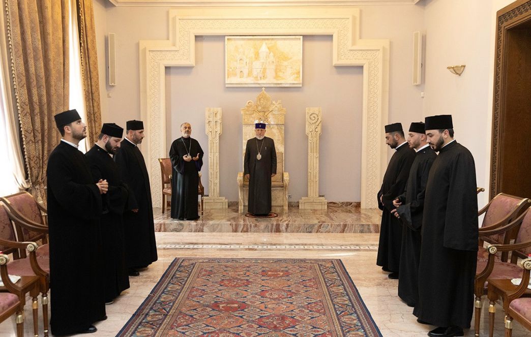 Catholicos of All Armenians Receives Newly Ordained Priests