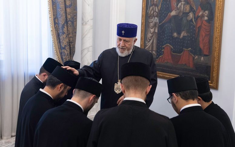 Catholicos of All Armenians Receives Newly Ordained Priests