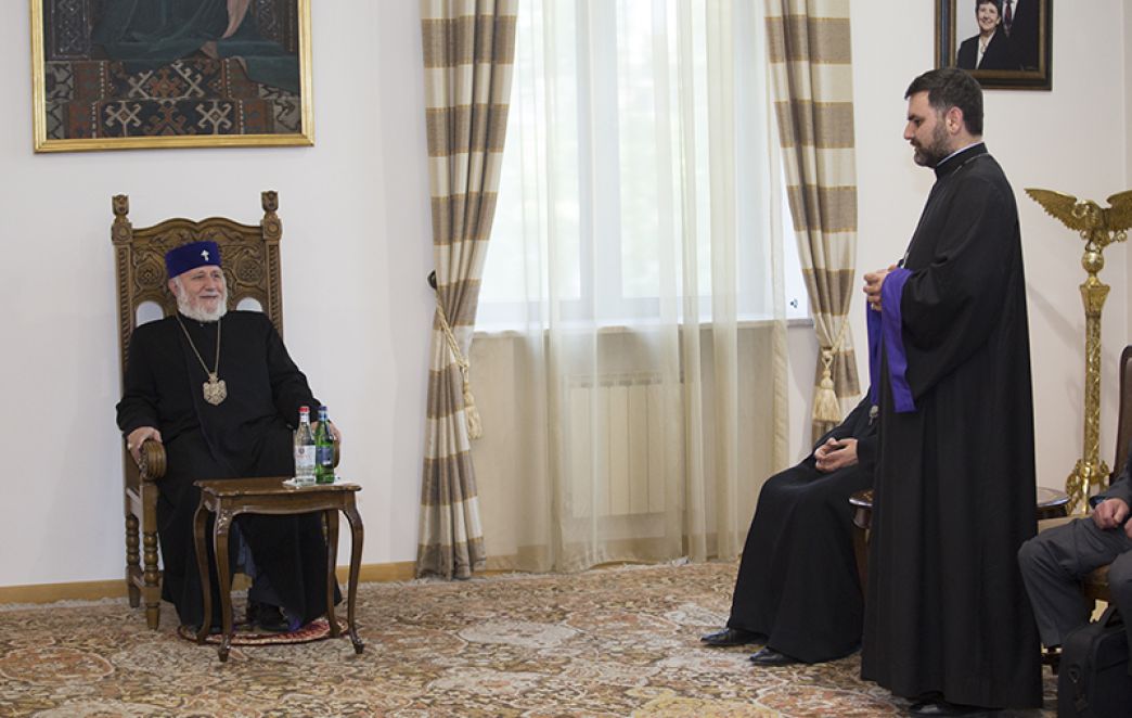 Catholicos of All Armenians Received the Delegation from Austria