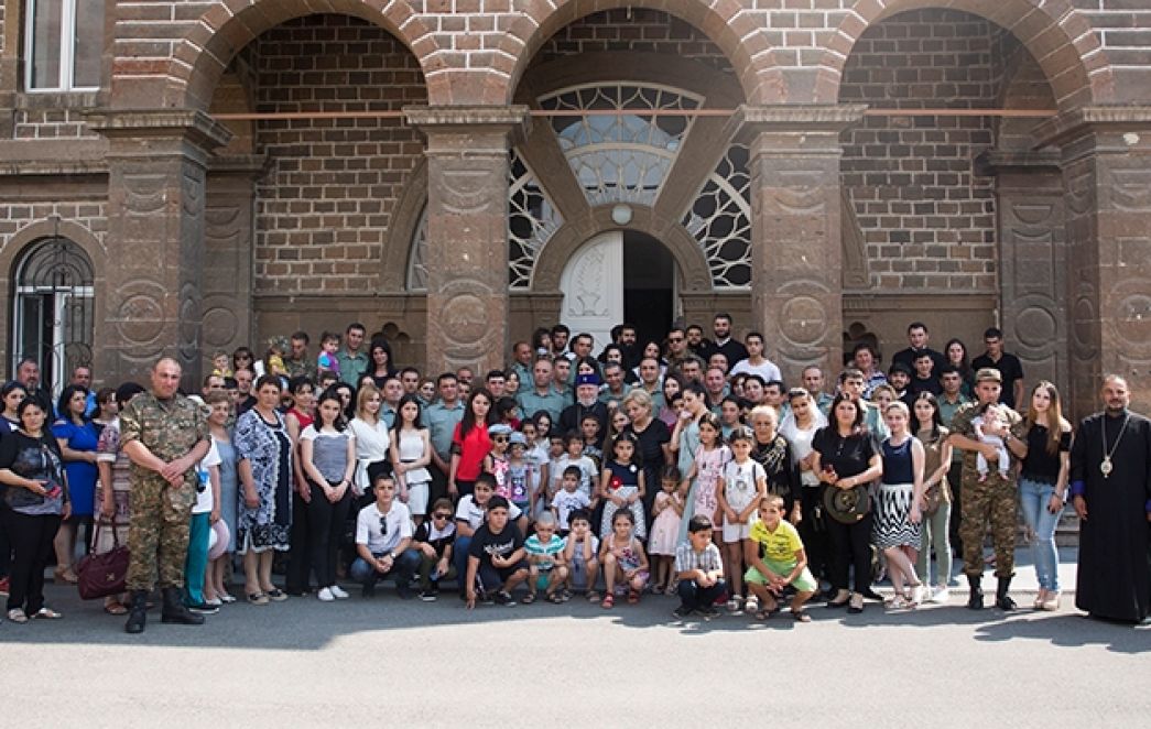 Catholicos of All Armenians Hosted N Military Unit Officers and Their Families