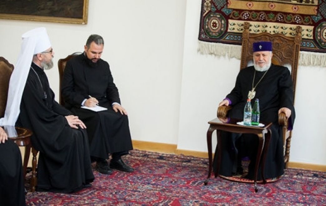 Catholicos of All Armenians Received the Metropolitan of Belotserkov and Boguslav