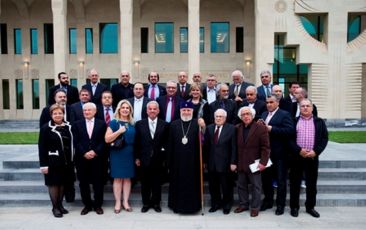 Catholicos of All Armenians Received Members of the Democratic Liberal Party