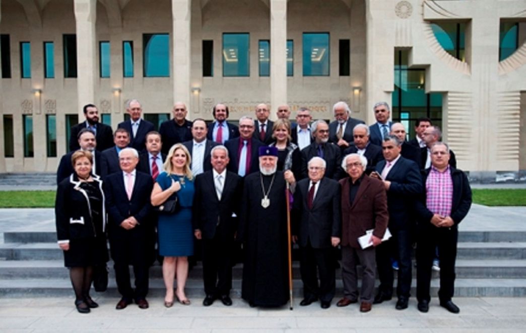 Catholicos of All Armenians Received Members of the Democratic Liberal Party