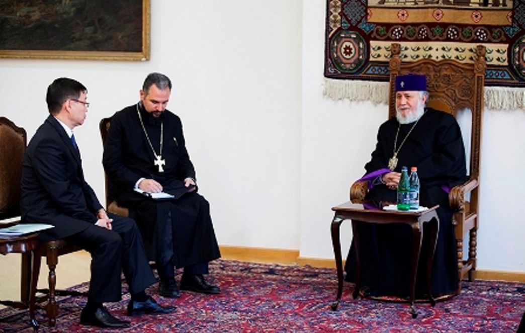 His Holiness Karekin II Receives Newly Appointed Ambassador of Kazakhstan