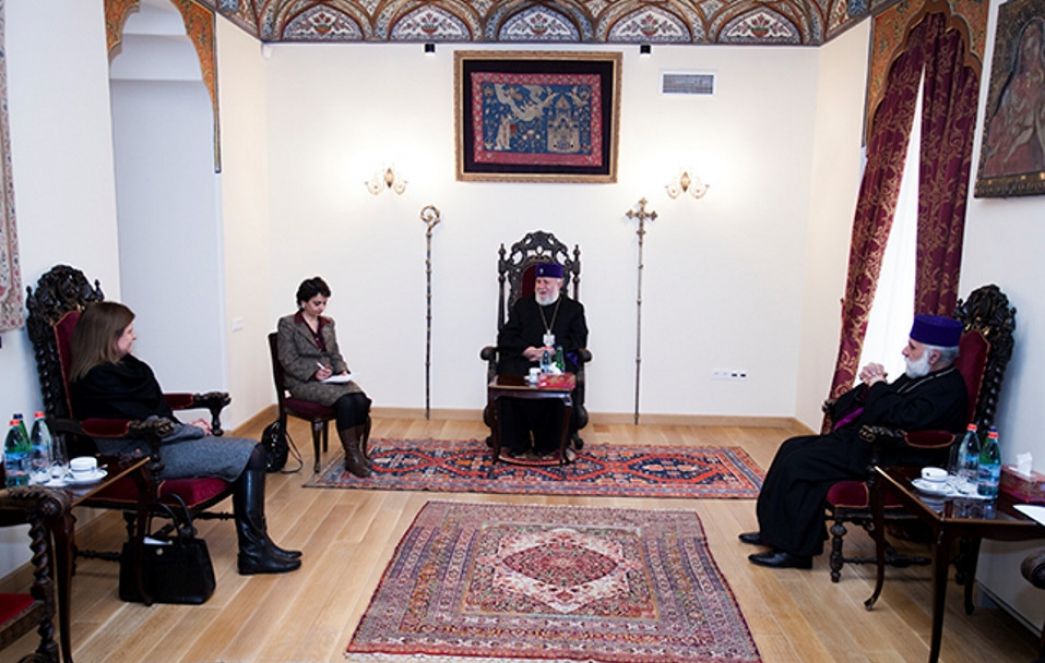 Ամենայն Հայոց Կաթողիկոսն ընդունեց ՀՀ-ում Մեծ Բրիտանիայի և Հյուսիսային Իռլանդիայի Միացյալ Թագավորության դեսպանին