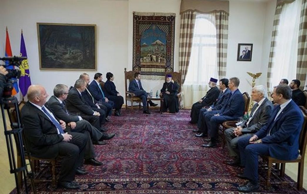 Ամենայն Հայոց Կաթողիկոսն ընդունեց  Չեխիայի Հանրապետության Պատգամավորների պալատի նախագահին