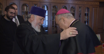 Catholicos of All Armenians Hosted Substitute for the Secretariat of State of the Holy See