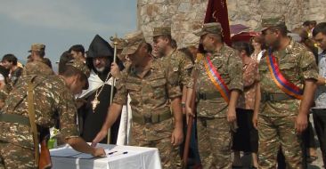 Military Oath Taking Ceremony at Khor Virap Monastery