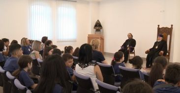The Catholicos of All Armenians Hosted the Children of the Armenian Cultural Center in Odessa