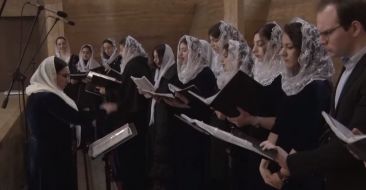 Palm Sunday in the Armenian Church in Moscow