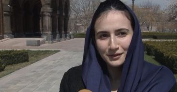 The widow of Deacon Narek Petrosyan, who died in the Artsakh war, was hosted by His Holiness