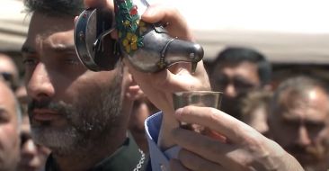 The Cross-Stone (khachkar) in memory of the Armenians killed in the 44-day war in Nork-Marash