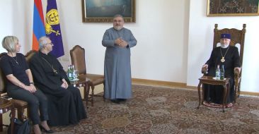 His Holiness Karekin II Received a Group of Pilgrims from France