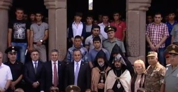 Blessing of the Soldiers Service In Vayots Dzor