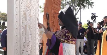 Call of Artsakh Memorial Consecrated and Unveiled at Yerablur on Artsakh Independence Day