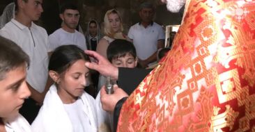 Over 60 Children Baptized in Gegharkunik on Feast of the Holy Cross