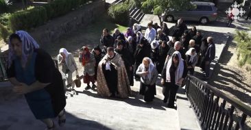 Holy Relic of the Lord’s Cross brought to the Saint Marianeh Church in Ashtarak