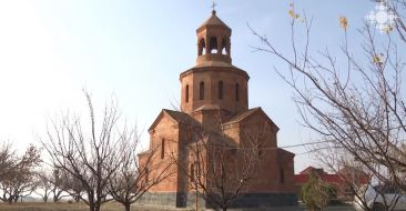 Holy Resurrection Church and Adjoining Buildings in Nerkin Dvin Under Renovation