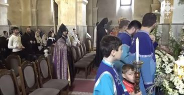 В церкви села Арарат прошла первая литургия под председательством отца Рубена Заргаряна