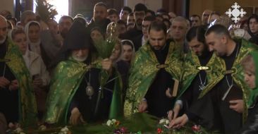 Ծաղկազարդի տոնը հայ հավատացյալները նշել են Մոսկվայի Սուրբ Պայծառակերպություն եկեղեցում