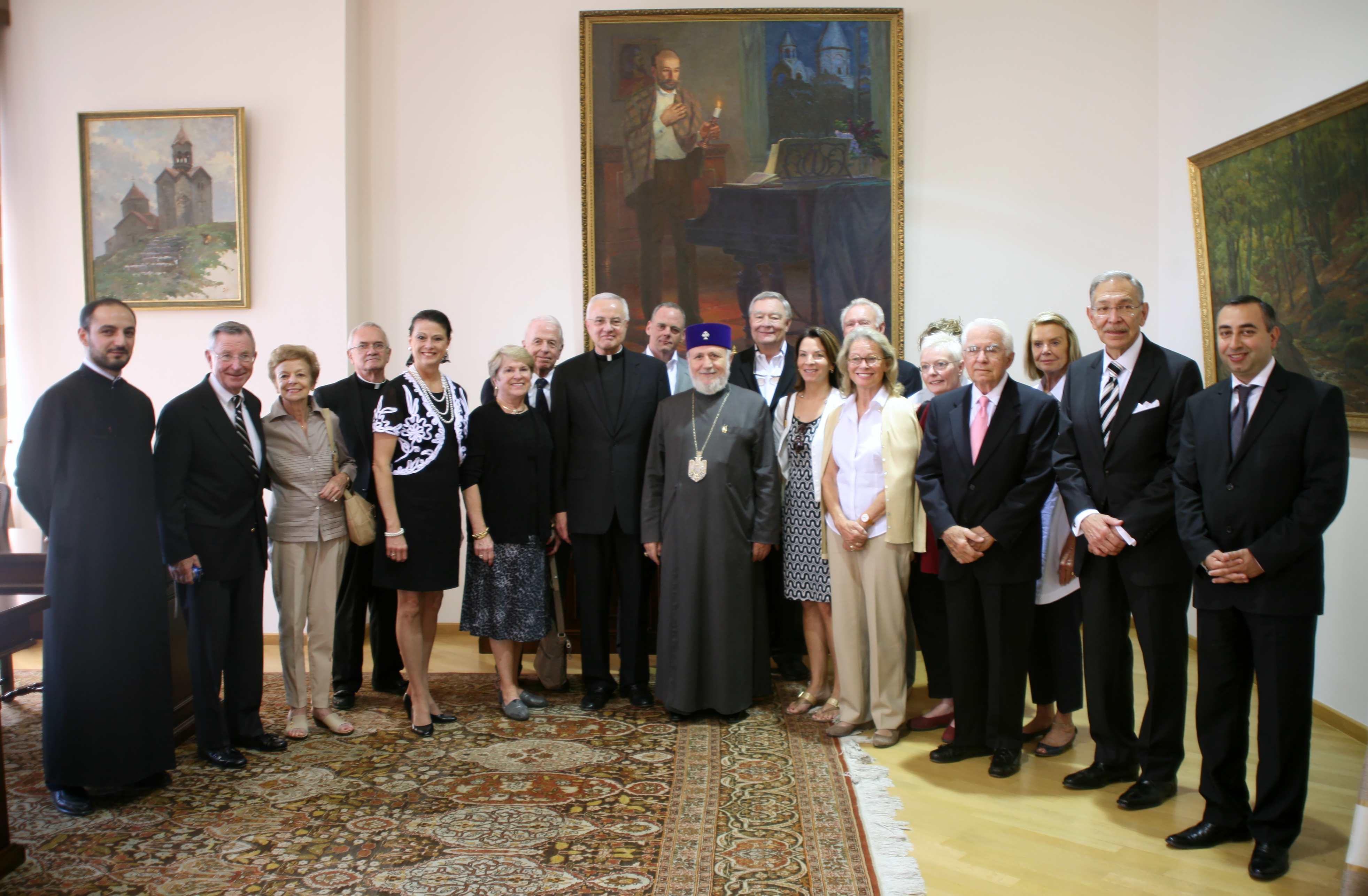 Ամենայն Հայոց Կաթողիկոսն ընդունեց  «Սբ. Թովմաս Աքվինացի» համալսարանի նախագահին  