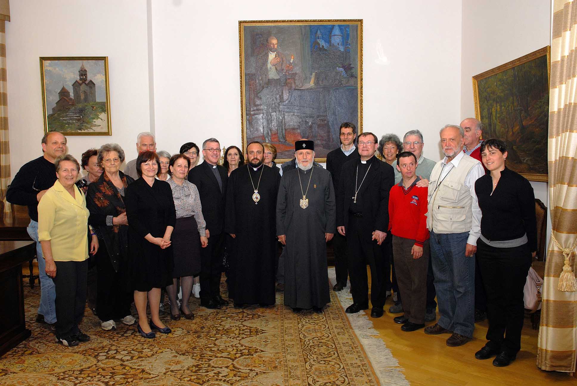 Ամենայն Հայոց Կաթողիկոսն  ընդունեց կաթոլիկ ուխտավորների  